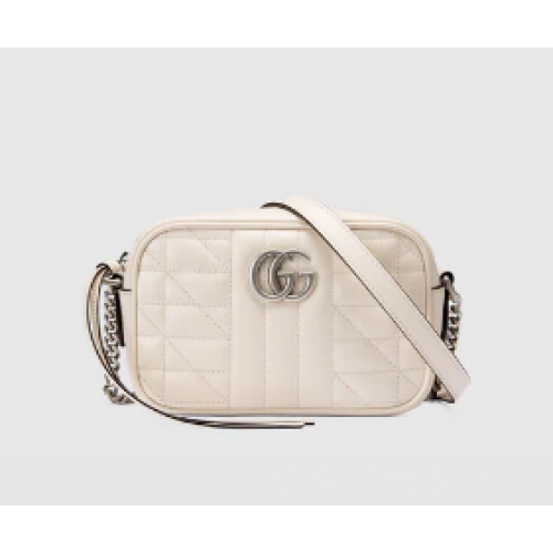 Gucci GG Marmont petit sac à bandoulière 447632 blanc