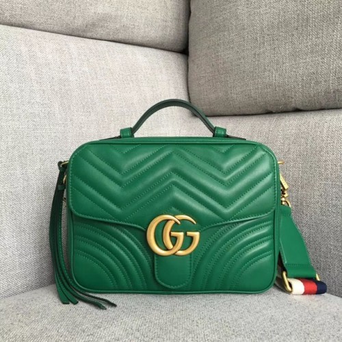 Gucci GG Marmont petit sac à bandoulière 498100 vert
