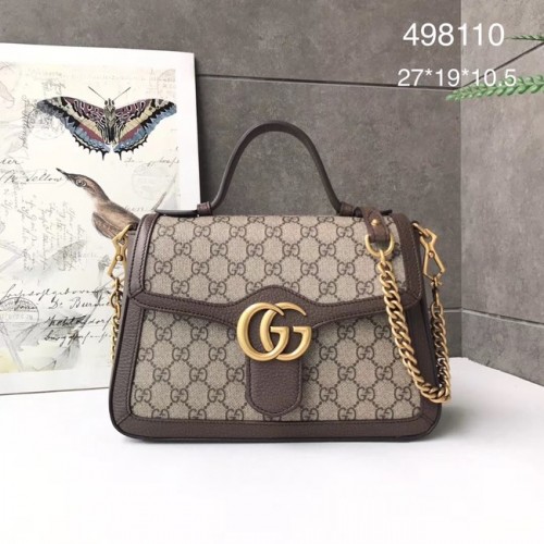 Gucci GG Marmont petit sac à poignée supérieure 498110 marron