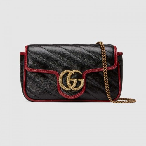 Gucci GG Marmont super mini sac 574969 Noir