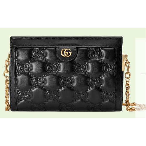 Gucci GG Matelasse sac à bandoulière en cuir 702200 noir