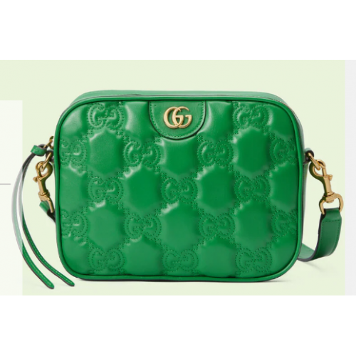 Gucci GG Matelasse sac à bandoulière en cuir 702234 Vert vif