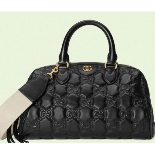 Gucci GG Matelasse sac à main en cuir 702242 noir