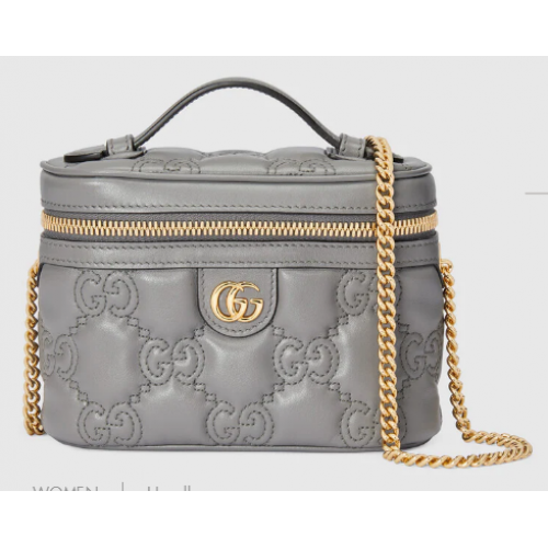 Gucci GG Matelasse mini sac à main 723770 Gris