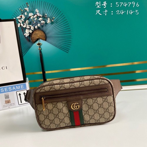 Gucci GG Original GG Sac ceinture en cuir 574796 marron