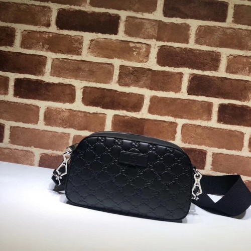 Gucci GG Original Sac Messenger en cuir 574886 noir