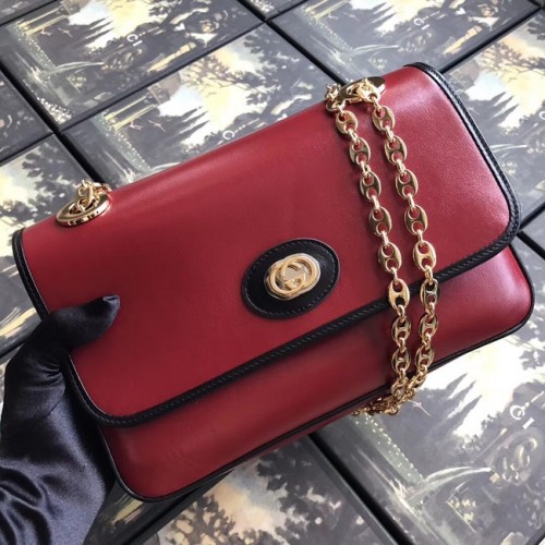 Gucci GG Original Sac à bandoulière en cuir 576421 Rouge