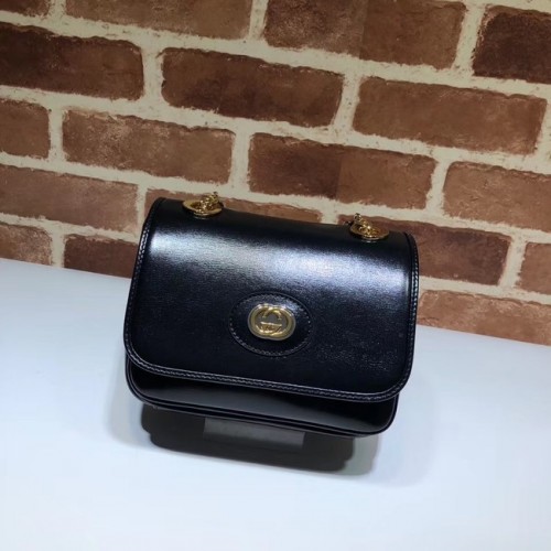 Gucci GG Original Sac à bandoulière en cuir 576423 Noir
