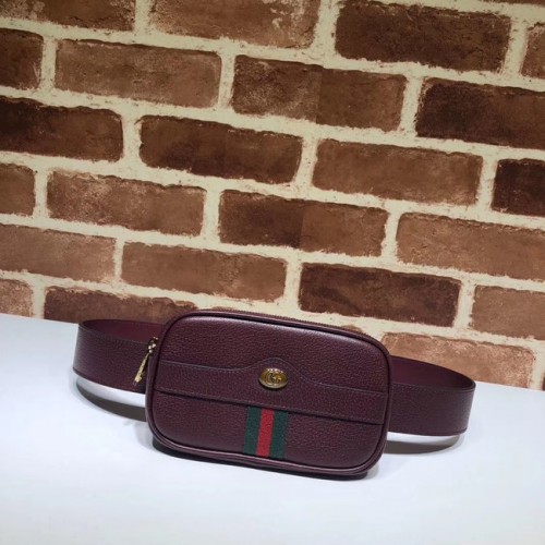 Gucci GG Original Sac ceinture en cuir 519308 Bordeaux
