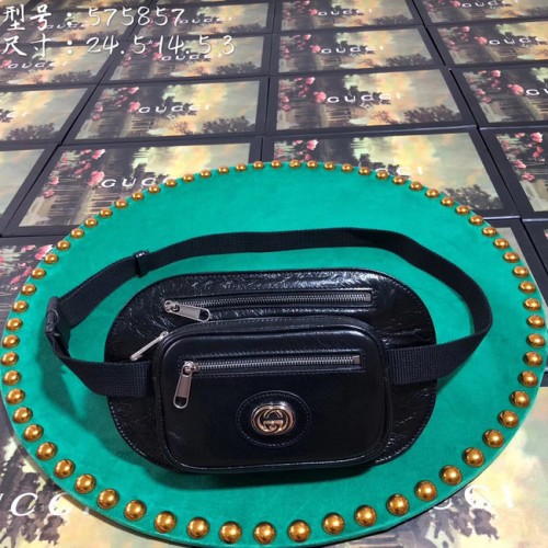 Gucci GG Original Sac ceinture en cuir 575857 noir