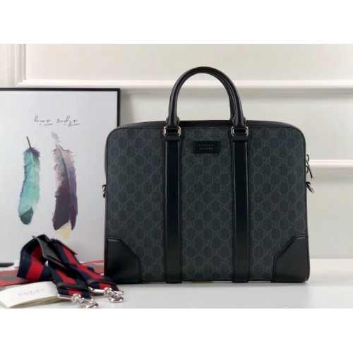 Gucci GG Original Sac fourre-tout en cuir 474135 noir