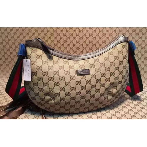 Gucci GG Plus Medium Messenger Bag 181092 Marron