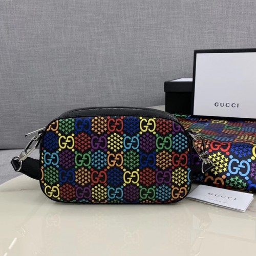 Gucci GG Psychedelic Canvas Messenger Bag 574886 noir