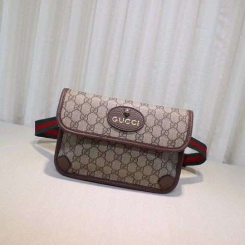 Gucci GG Supreme Sac Ceinture 493930 Marron