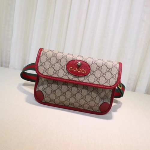 Gucci GG Suprême Ceinture Sac 493930 Rouge
