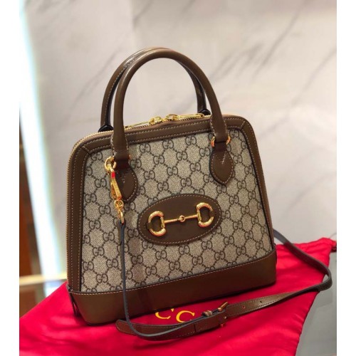 Gucci GG Supreme Sac à main en toile 621220 Marron