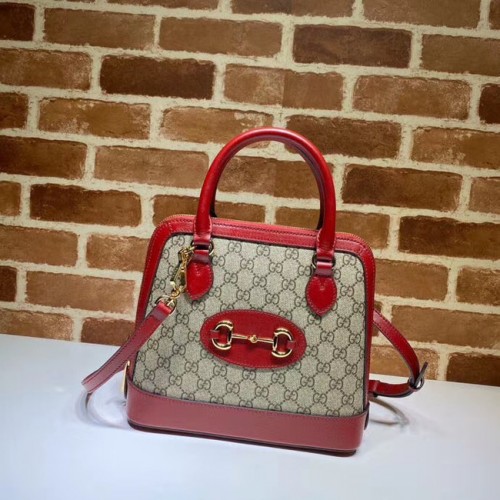 Gucci GG Supreme Canvas Sac à poignée supérieure 621220 rouge