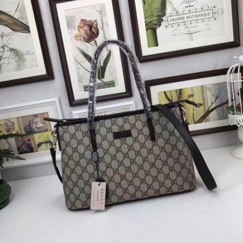 Gucci GG Supreme Sac fourre-tout en toile 353440 Noir