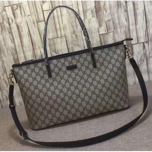 Gucci GG Supreme Sac fourre-tout en toile 353440 Marron