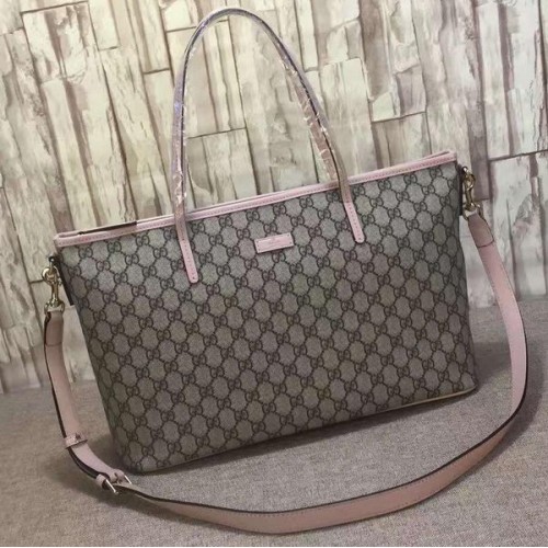 Gucci GG Supreme Sac fourre-tout en toile 353440 Rose