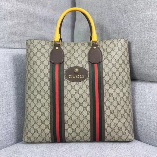 Gucci GG Supreme Canvas sac cabas 473870 Jaune&marron