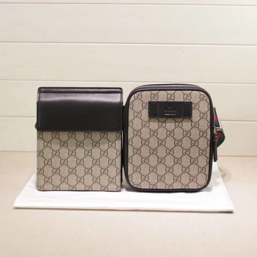 Sac ceinture Gucci GG Supreme 450956 Beige&noir