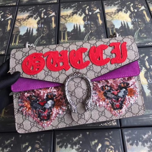 Gucci GG Supreme toile Dionysus petit sac à bandoulière 400249 violet