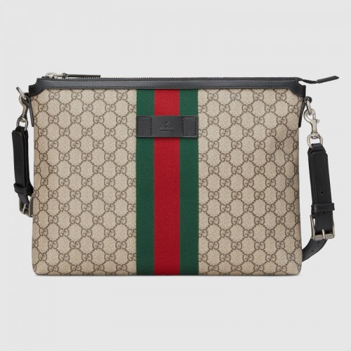 Gucci GG Supreme sac à bandoulière en toile 523335 abricot