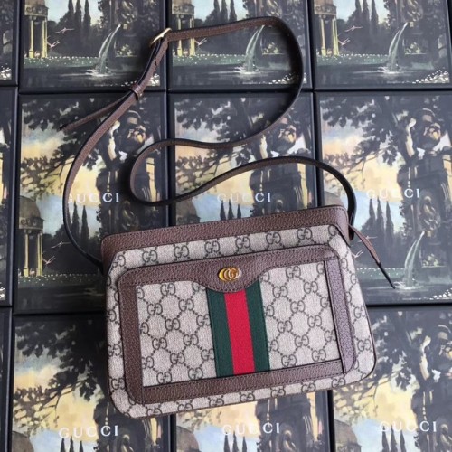 Gucci GG Supreme petit sac à bandoulière 523354 marron