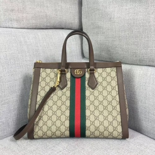 Gucci GG toile ophidia sac fourre-tout de qualité supérieure 524537 marron