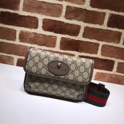 Sac banane suprême en toile Gucci GG 489617 marron