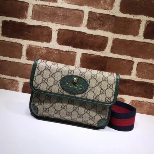 Sac banane suprême en toile Gucci GG 489617 vert