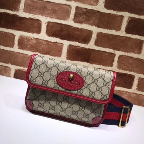 Sac banane suprême en toile Gucci GG 489617 rouge
