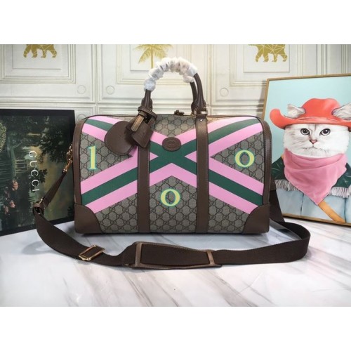 Gucci GG carnation print duffle bag 681133 marron