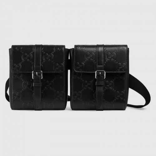 Gucci sac ceinture en relief GG 631339 noir