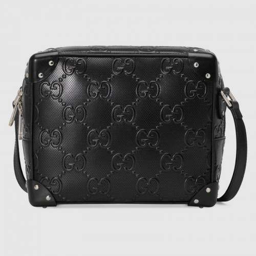 Gucci Sac à bandoulière en relief GG 626363 Noir