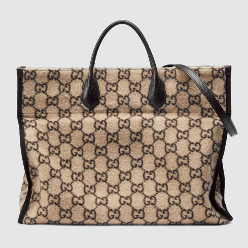 Gucci sac cabas en laine GG 598169 blanc