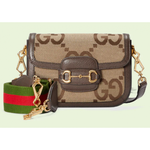 Gucci Horsebit 1955 mini sac jumbo GG 658574 marron