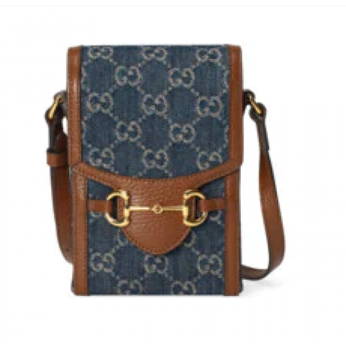 Gucci Horsebit 1955 mini sac 625615 bleu