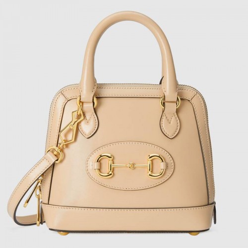 Gucci Horsebit 1955 mini sac à poignée supérieure 640716 Beige