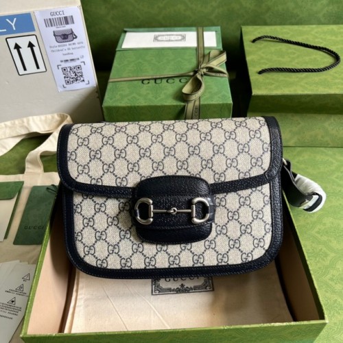 Gucci Horsebit 1955 sac à bandoulière 602204 Bleu
