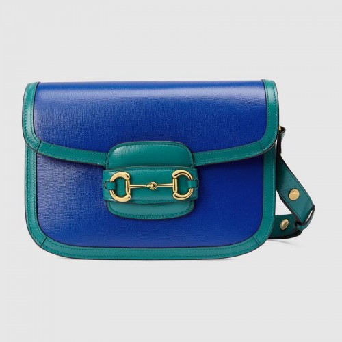 Gucci Horsebit 1955 petit sac à bandoulière 602204 bleu