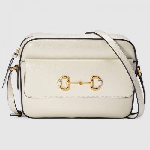 Gucci Horsebit 1955 petit sac à bandoulière 645454 Blanc