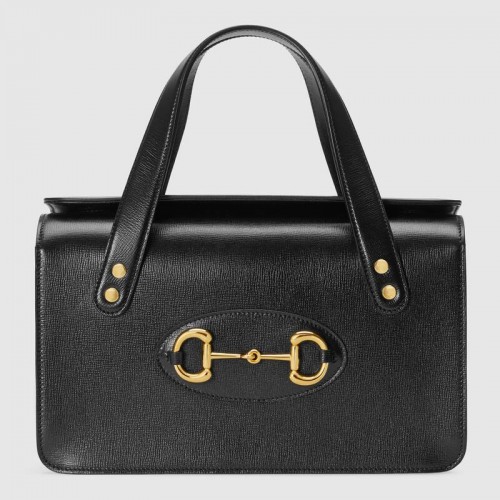 Gucci Horsebit 1955 petit sac à poignée supérieure 627323 noir