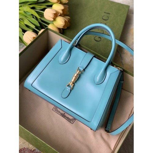 Gucci Jackie 1961 sac fourre-tout moyen 649016 bleu clair