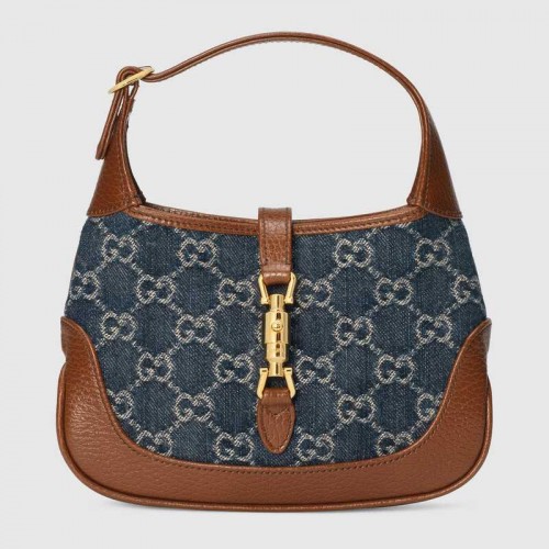 Gucci Jackie 1961 mini sac à bandoulière 637092 Bleu foncé