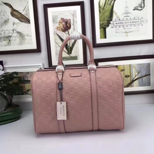 Gucci Joy Sac Boston Signature Cuir 193603 Rose