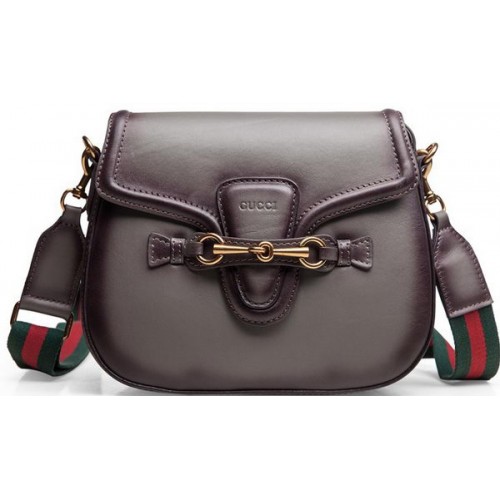 Sacs à bandoulière en cuir de veau Gucci Lady Web 383848 Gris