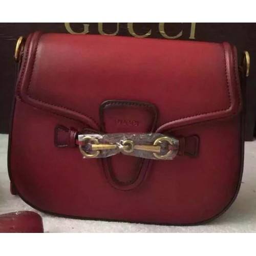 Gucci Lady Web Sac à bandoulière en cuir teinté à la main 380573 Bordeaux