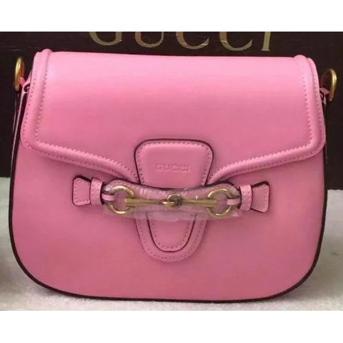 Gucci Lady Web Sac à bandoulière en cuir teinté à la main 380573 Rose